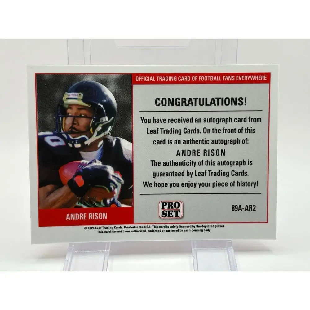 2024 Leaf Metal Collective Andre Rison Orange Shimmer Auto 1/10 SP